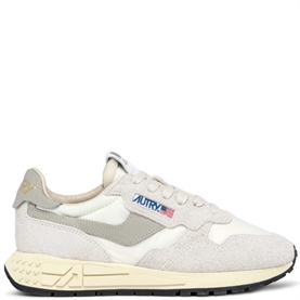Autry Reelwind Low Sneakers, Beige Nylon & Suede 